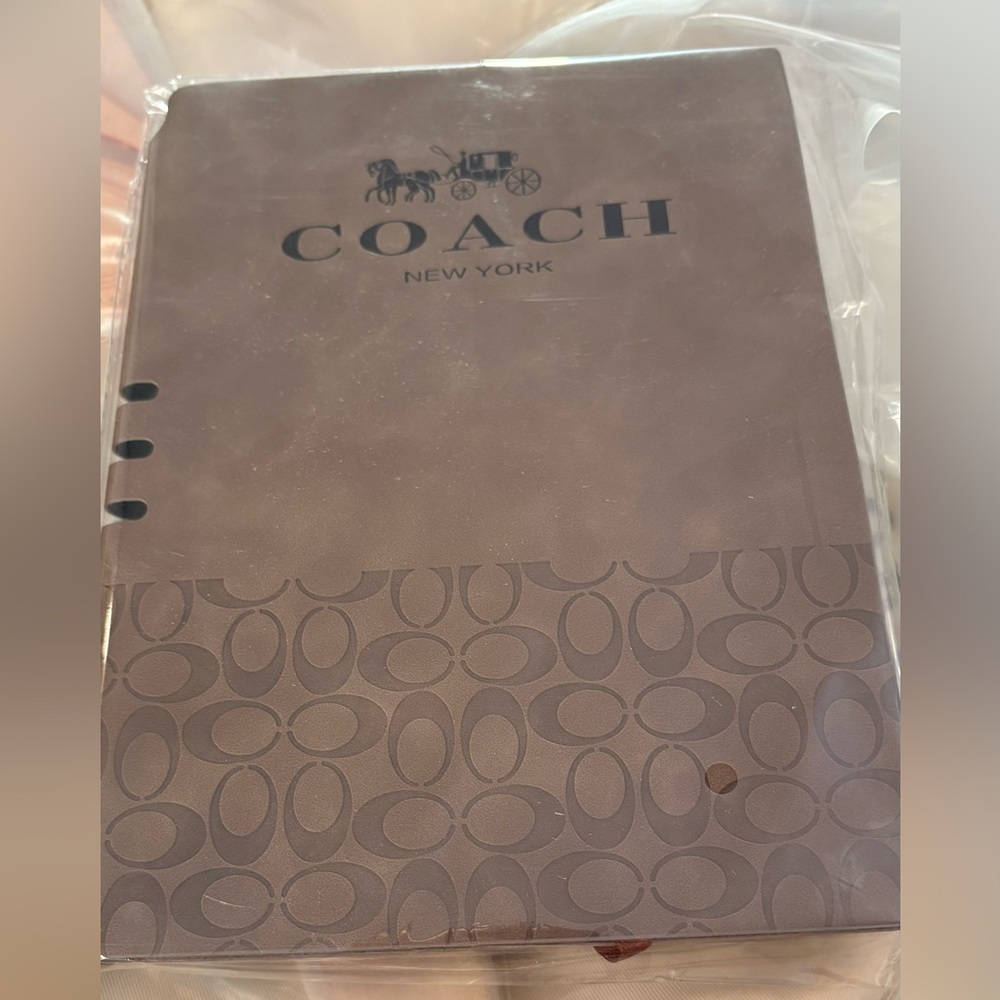 Coach Brown Signature Notebook